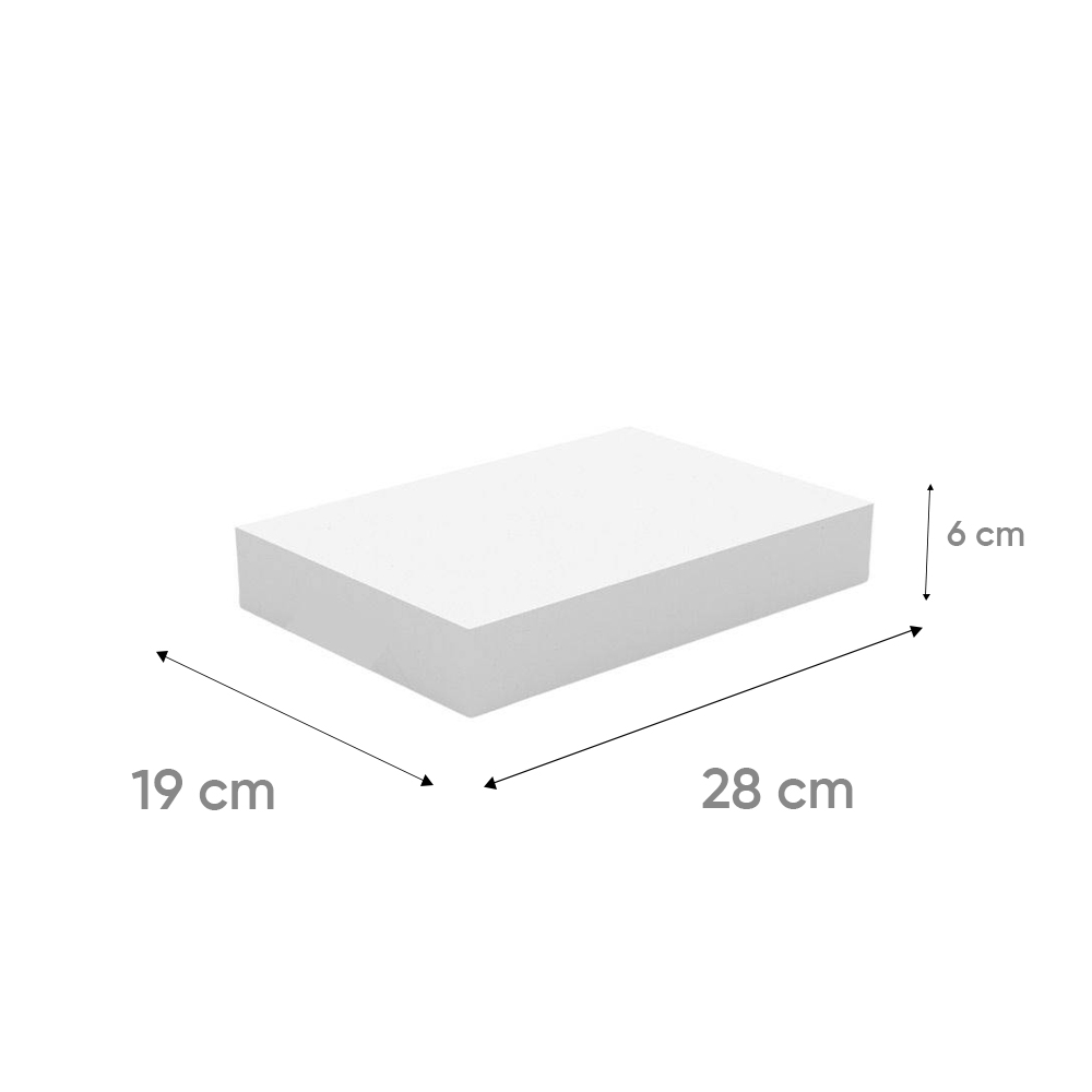 Boîte lunch pour plateau traiteur 19x28x6 cm en carton blanc